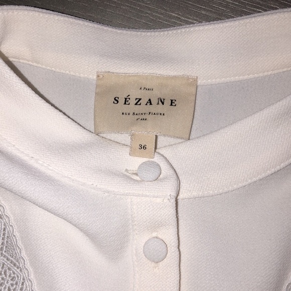 SEZANE Cream-white shirt Size 36 - Picture 10 of 11